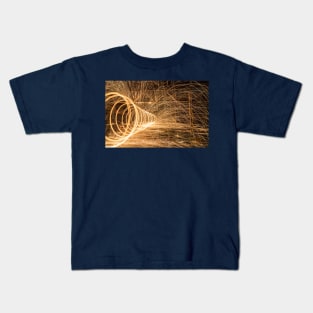 A steel wool spinning in an abandoned Yarraville warehouse Kids T-Shirt